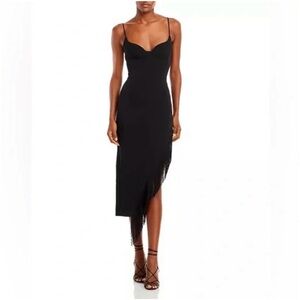 David Koma Fringe Cami Midi Dress